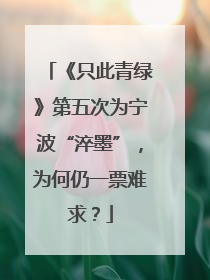 《只此青绿》第五次为宁波“淬墨”，为何仍一票难求？