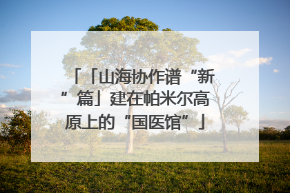 「山海协作谱“新”篇」建在帕米尔高原上的“国医馆”