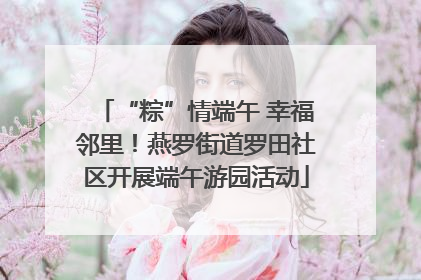 “粽”情端午 幸福邻里！燕罗街道罗田社区开展端午游园活动