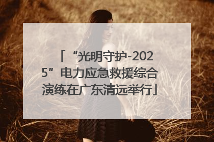 “光明守护-2025”电力应急救援综合演练在广东清远举行
