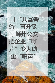“共富警务”再升级，嵊州公安把企业“呼声”变为助企“哨声”