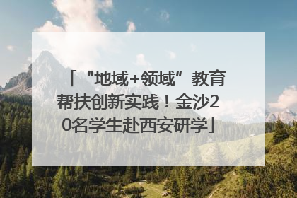 “地域+领域”教育帮扶创新实践！金沙20名学生赴西安研学