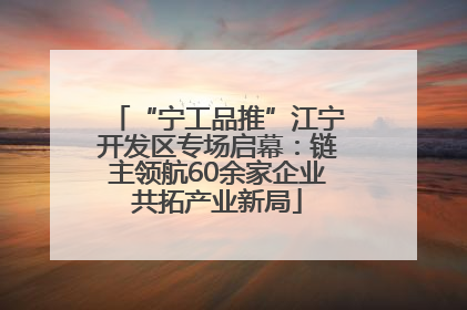 “宁工品推”江宁开发区专场启幕：链主领航60余家企业共拓产业新局
