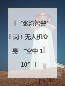 “张湾智警”上岗！无人机变身 “空中 110”