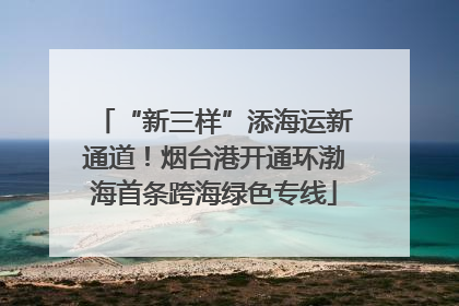 “新三样”添海运新通道！烟台港开通环渤海首条跨海绿色专线