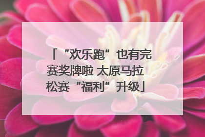 “欢乐跑”也有完赛奖牌啦 太原马拉松赛“福利”升级