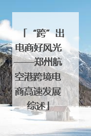 “跨”出电商好风光——郑州航空港跨境电商高速发展综述