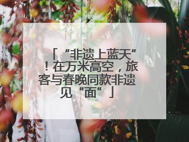 “非遗上蓝天”！在万米高空，旅客与春晚同款非遗见“面”