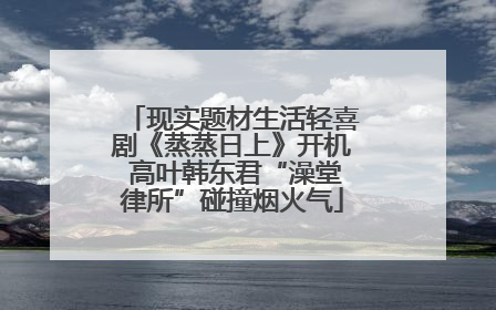 现实题材生活轻喜剧《蒸蒸日上》开机 高叶韩东君“澡堂律所”碰撞烟火气