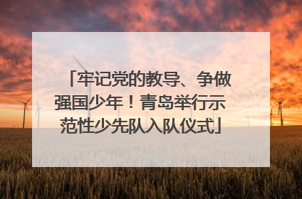 牢记党的教导、争做强国少年！青岛举行示范性少先队入队仪式