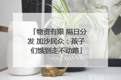 物资有限 隔日分发 加沙民众：孩子们饿到走不动路