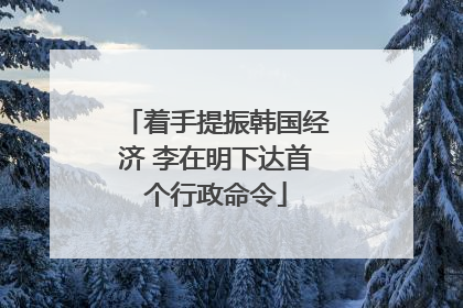 着手提振韩国经济 李在明下达首个行政命令