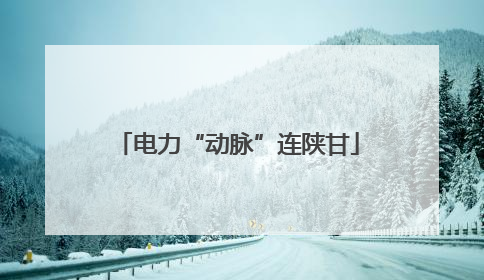 电力“动脉”连陕甘