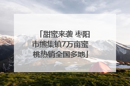 甜蜜来袭 枣阳市熊集镇7万亩蜜桃热销全国多地