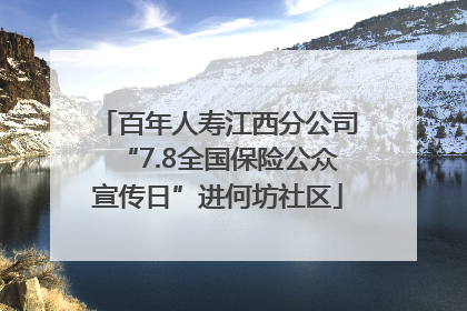百年人寿江西分公司“7.8全国保险公众宣传日”进何坊社区