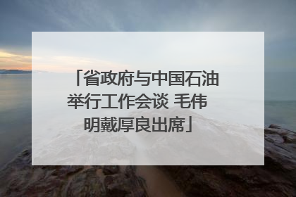 省政府与中国石油举行工作会谈 毛伟明戴厚良出席