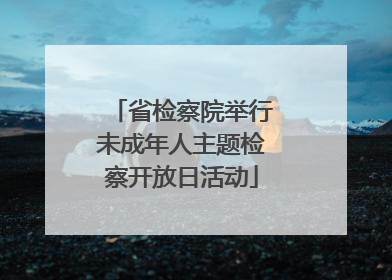 省检察院举行未成年人主题检察开放日活动