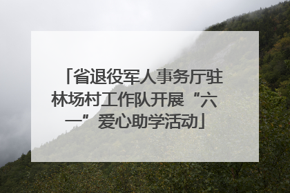 省退役军人事务厅驻林场村工作队开展“六一”爱心助学活动