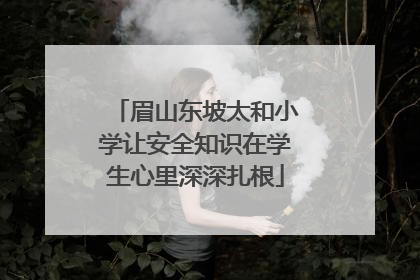 眉山东坡太和小学让安全知识在学生心里深深扎根