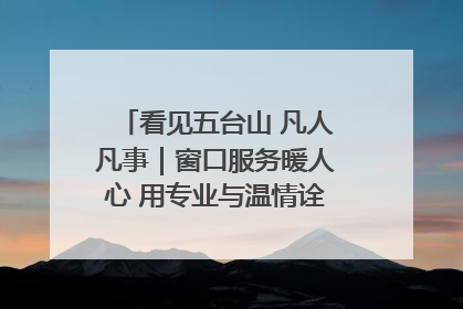 看见五台山 凡人凡事｜窗口服务暖人心 用专业与温情诠释责任担当
