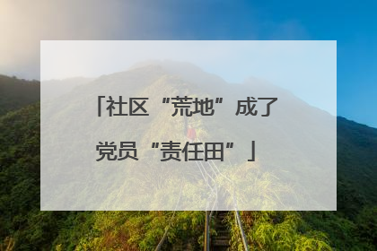 社区“荒地”成了党员“责任田”