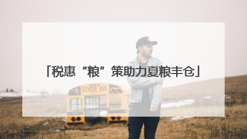 税惠“粮”策助力夏粮丰仓