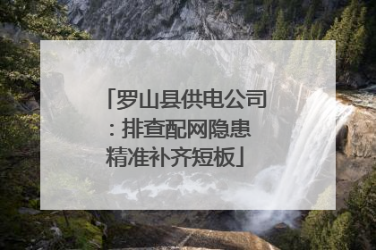 罗山县供电公司：排查配网隐患 精准补齐短板