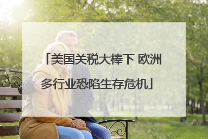 美国关税大棒下 欧洲多行业恐陷生存危机