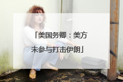 美国务卿：美方未参与打击伊朗