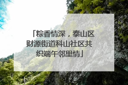 粽香情深，泰山区财源街道科山社区共织端午邻里情