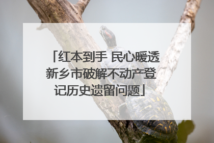 红本到手 民心暖透 新乡市破解不动产登记历史遗留问题
