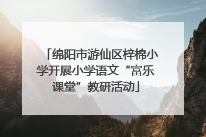 绵阳市游仙区梓棉小学开展小学语文“富乐课堂”教研活动