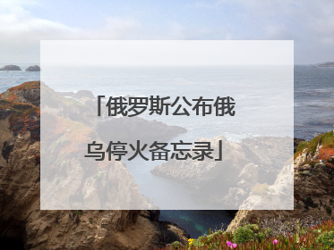 俄罗斯公布俄乌停火备忘录