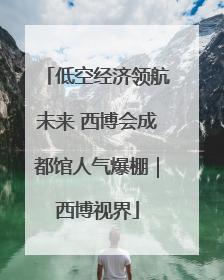 低空经济领航未来 西博会成都馆人气爆棚｜西博视界