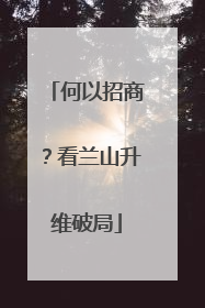 何以招商？看兰山升维破局