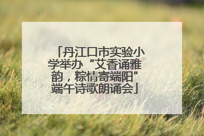 丹江口市实验小学举办“艾香诵雅韵，粽情寄端阳”端午诗歌朗诵会