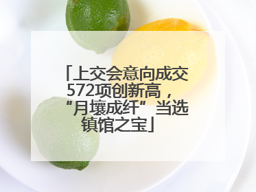 上交会意向成交572项创新高，“月壤成纤”当选镇馆之宝