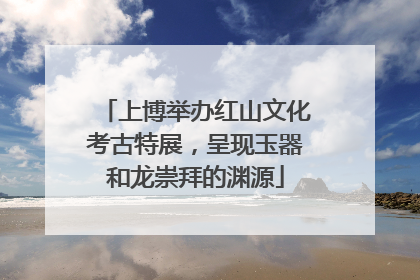 上博举办红山文化考古特展，呈现玉器和龙崇拜的渊源