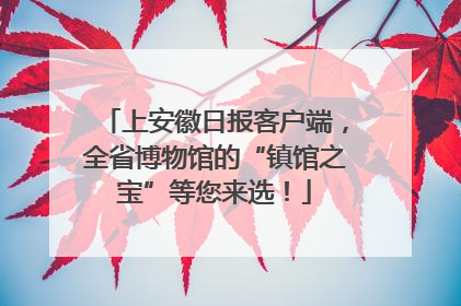 上安徽日报客户端，全省博物馆的“镇馆之宝”等您来选！
