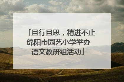 且行且思，精进不止 绵阳市园艺小学举办语文教研组活动