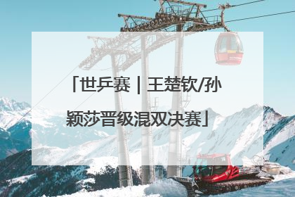 世乒赛｜王楚钦/孙颖莎晋级混双决赛