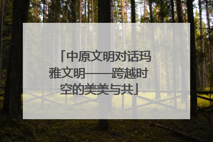 中原文明对话玛雅文明——跨越时空的美美与共