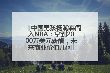 中国男孩杨瀚森闯入NBA：拿到2000万美元薪酬，未来商业价值几何