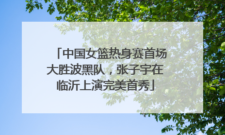 中国女篮热身赛首场大胜波黑队，张子宇在临沂上演完美首秀