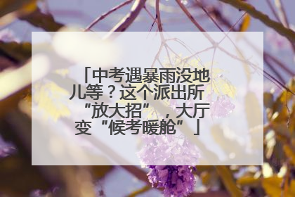 中考遇暴雨没地儿等？这个派出所“放大招”，大厅变“候考暖舱”