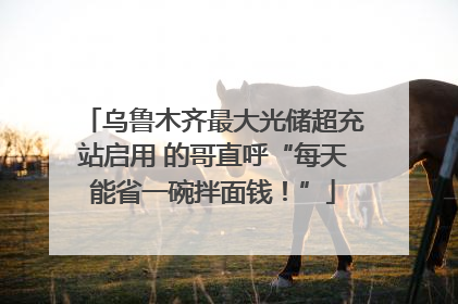 乌鲁木齐最大光储超充站启用 的哥直呼“每天能省一碗拌面钱！”