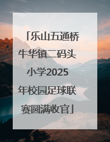 乐山五通桥牛华镇二码头小学2025年校园足球联赛圆满收官