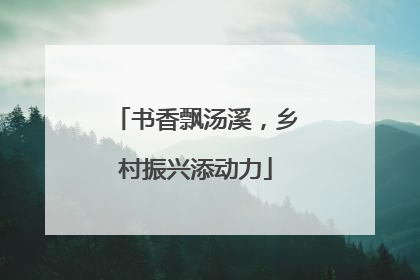 书香飘汤溪，乡村振兴添动力