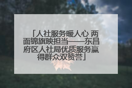 人社服务暖人心 两面锦旗映担当——东昌府区人社局优质服务赢得群众双赞誉
