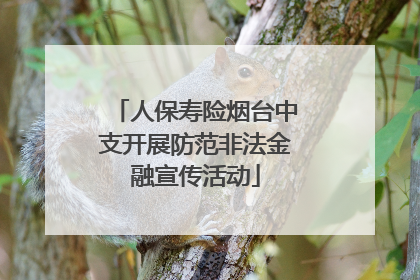 人保寿险烟台中支开展防范非法金融宣传活动